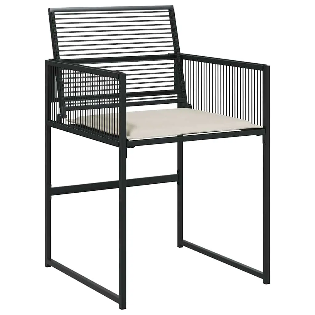 Outdoor Dining Set 11 Piece Garden Furniture Black PE Rattan Table Chairs