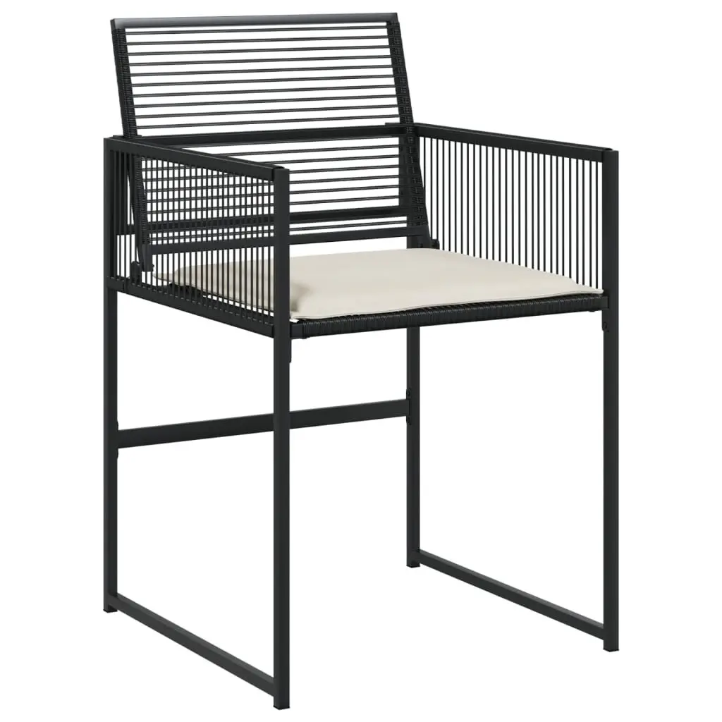 Outdoor Garden Dining Set 13 Piece Black PE Rattan Table Chairs Cushions