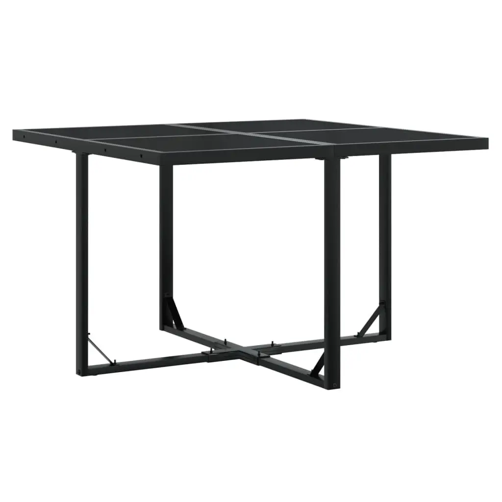 Garden Dining Set 9 Piece Outdoor Furniture Black Textilene Chairs Table Patio