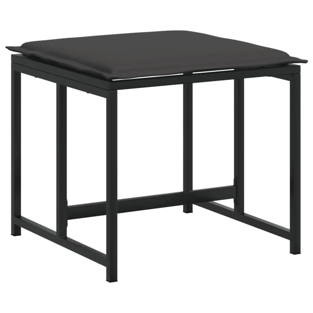 Garden Dining Set 9 Piece Outdoor Furniture Black Textilene Chairs Table Patio