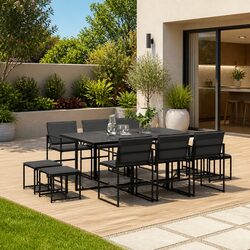 Practical 11-Piece Garden Dining Set for Any Outdoor Occasion