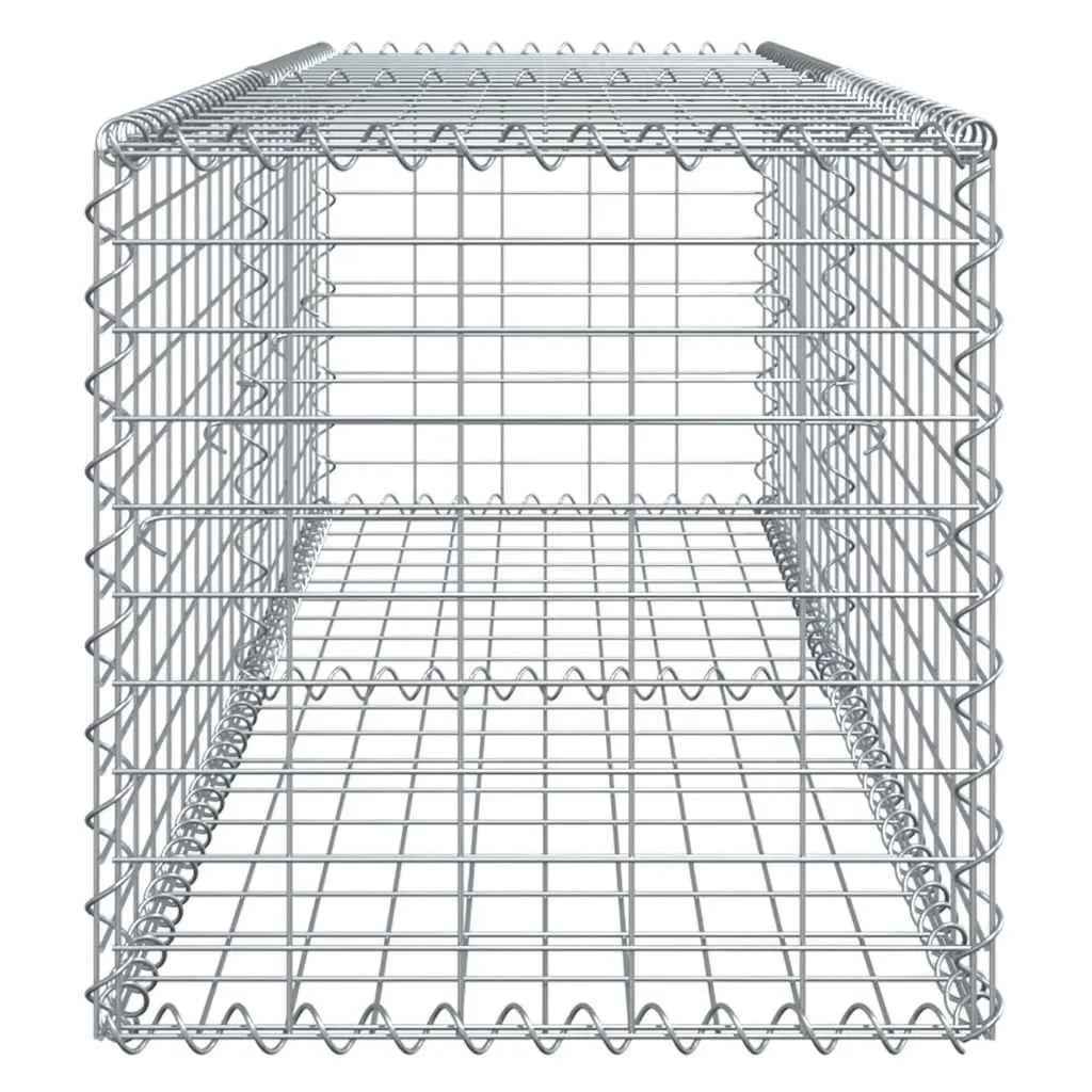 Gabion Basket Galvanised Iron Wire 200x50x50 cm Silver