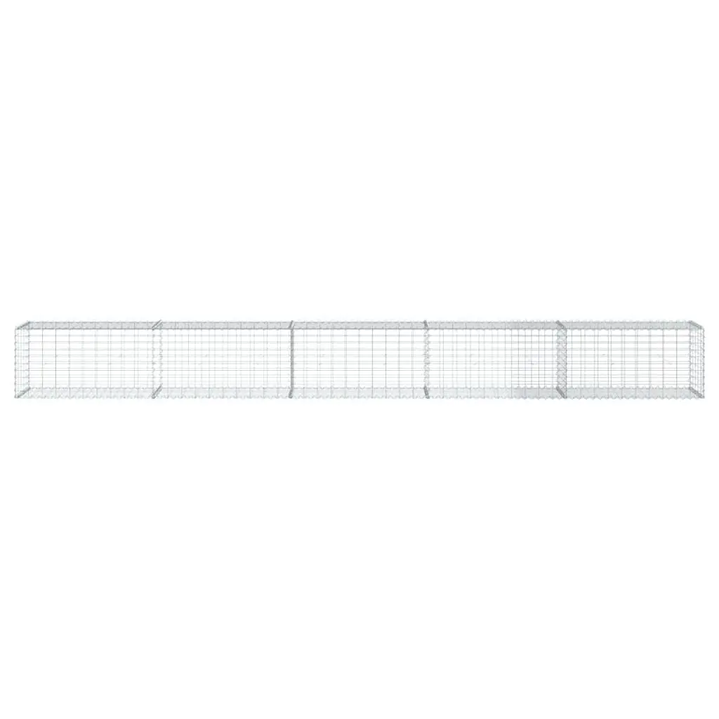 Gabion Basket Galvanised Iron Wire 500x50x50 cm Silver Garden Landscaping Outdoor