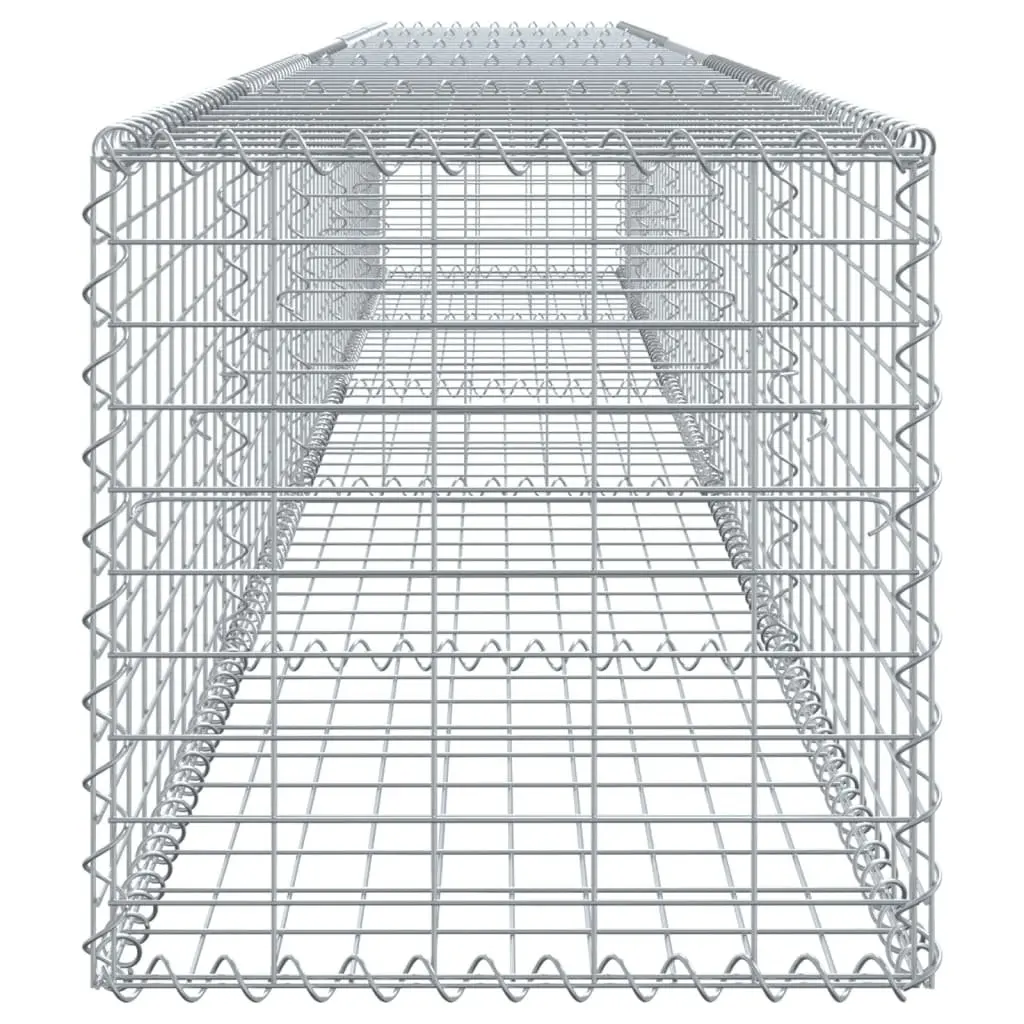 Gabion Basket Galvanised Iron Wire 500x50x50 cm Silver Garden Landscaping Outdoor