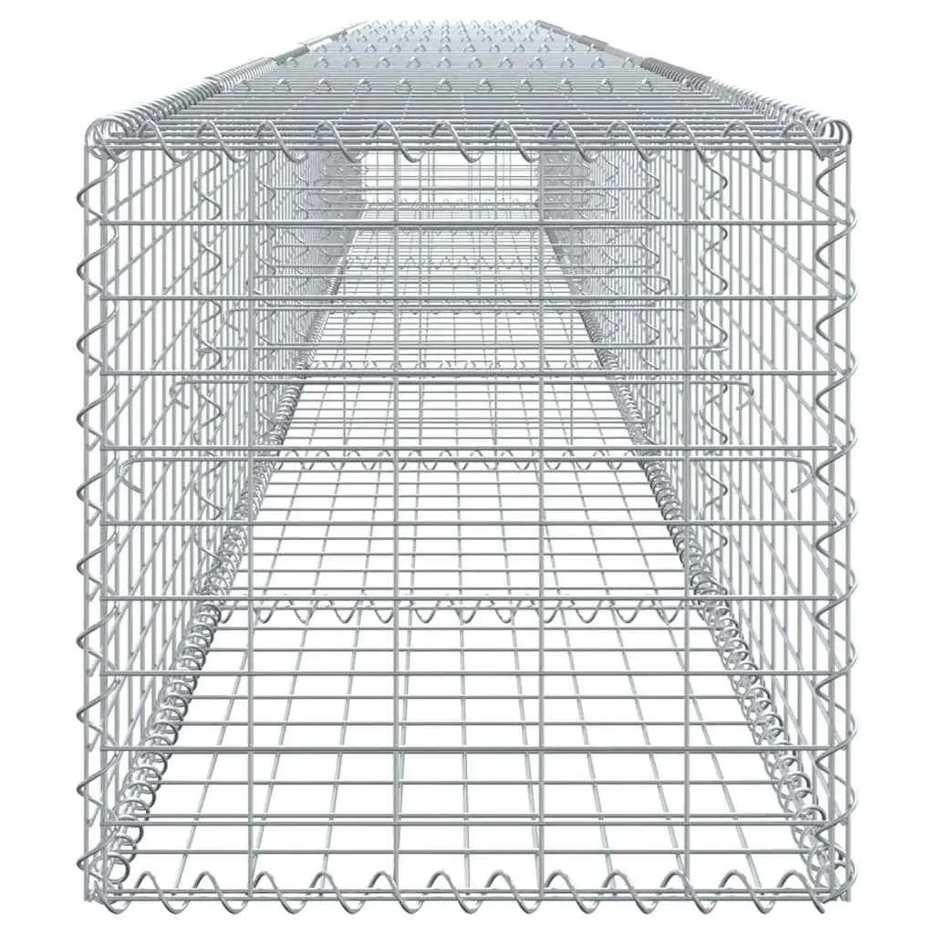 Gabion Basket Silver Galvanised Iron Wire 700x50x50 cm Garden Retaining Wall Planter