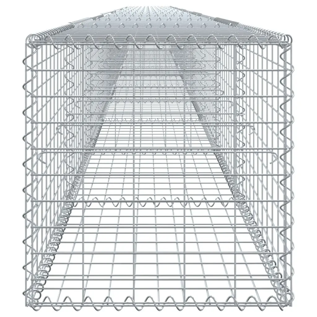 Gabion Basket with Cover 1000x50x50 cm Garden Retaining Wall Landscaping Cage