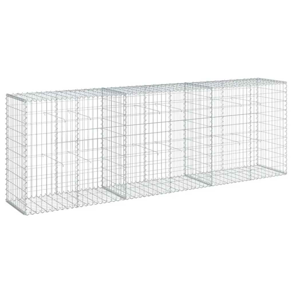Gabion Basket Silver Galvanised Wire Cage 300x50x100cm