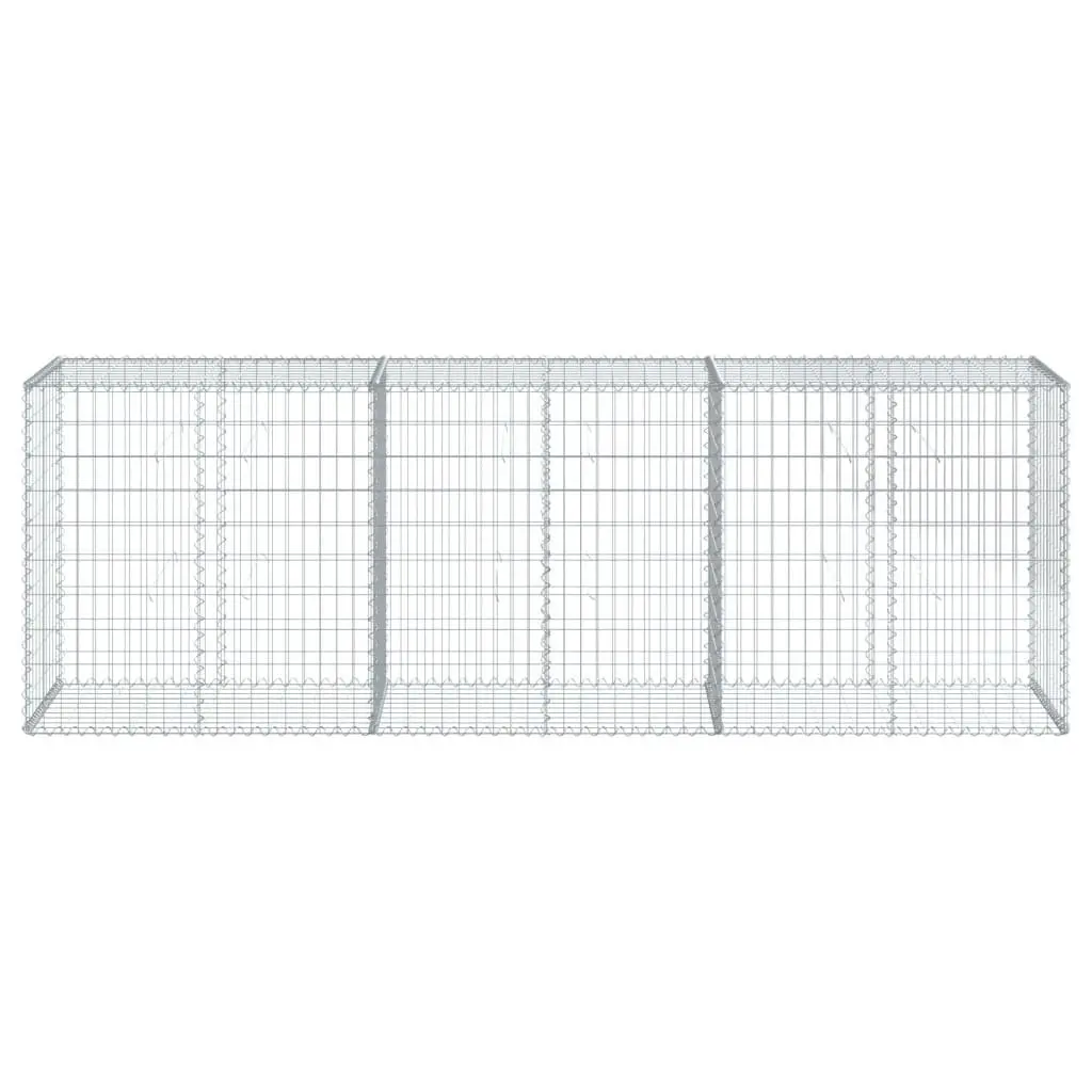 Gabion Basket Silver Galvanised Wire Cage 300x50x100cm