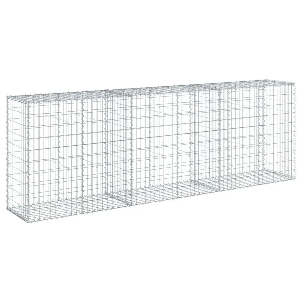 Gabion Basket Silver Galvanised Wire Cage 300x50x100cm