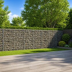 Practical Gabion Basket with Cover 600x50x100 cm for Your Garden