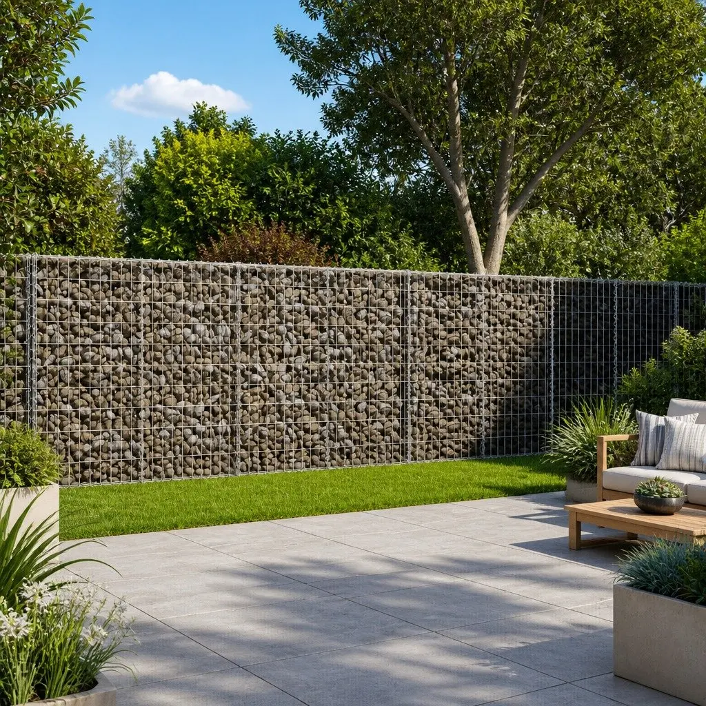 Gabion Basket Wire Cage 700x50x100 cm Galvanised Iron Silver