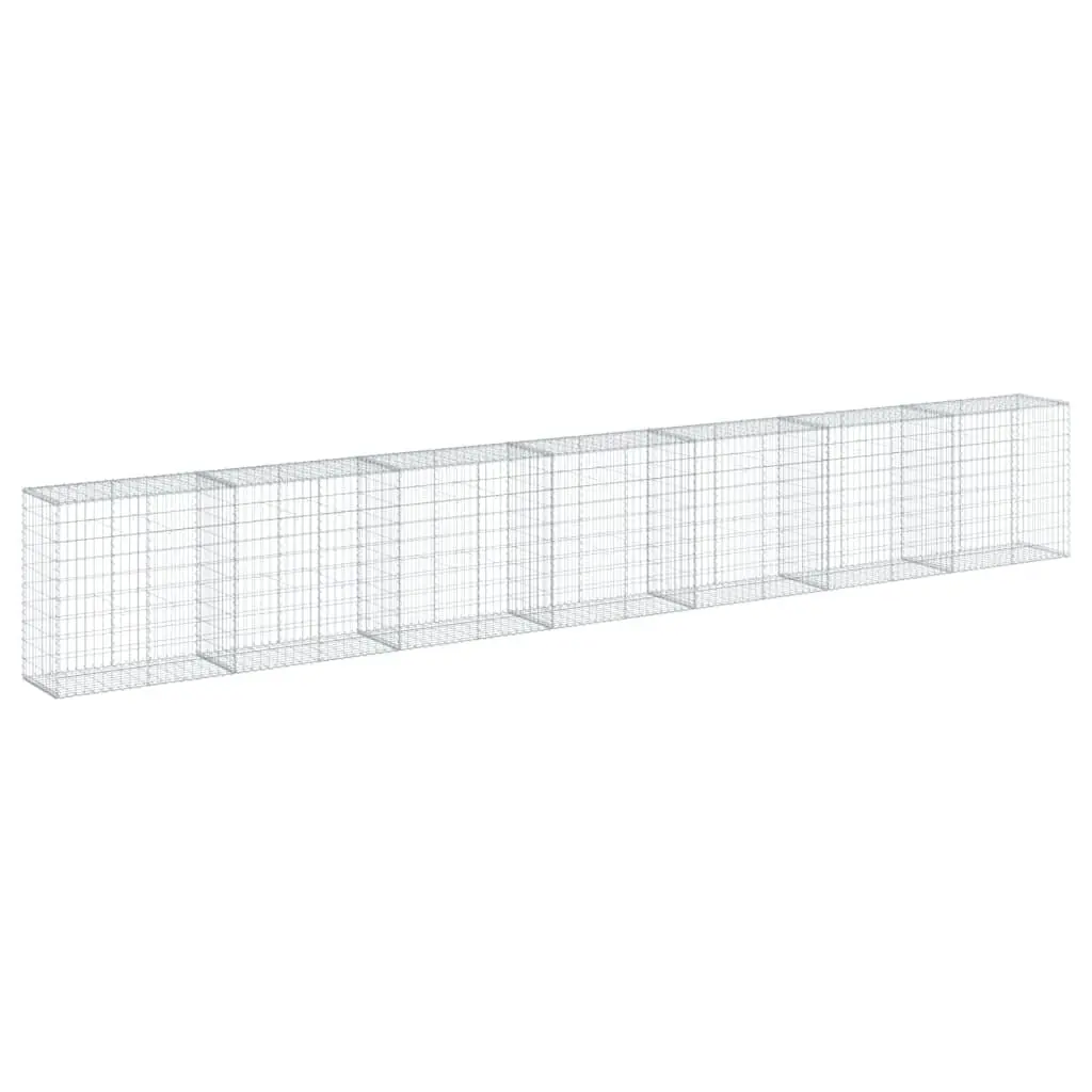 Gabion Basket Wire Cage 700x50x100 cm Galvanised Iron Silver