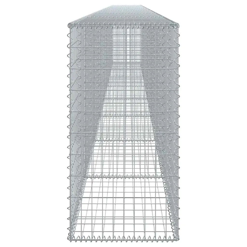 Gabion Basket Metal Wire Cage 800x50x100 cm Silver