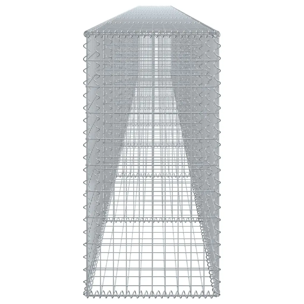 Gabion Basket Galvanised Iron 900x50x100 cm Silver Outdoor Garden Retaining Wall Decor