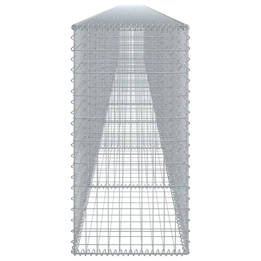 Gabion Basket Galvanised Iron Wire 1000x50x100 cm Silver Outdoor Garden Retaining Wall Decor