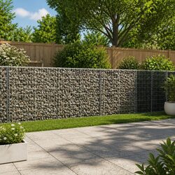 Gabion Basket with Cover 1200x50x100 cm for Garden Use