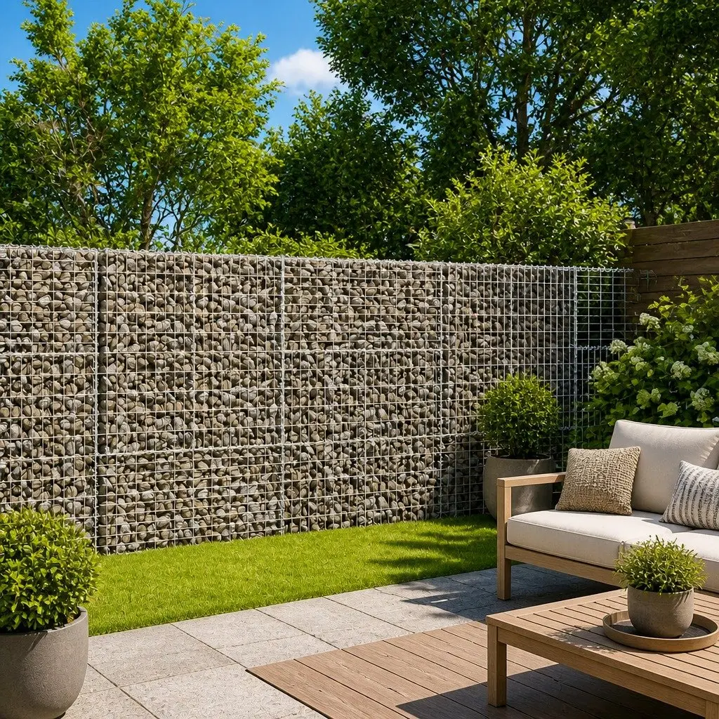 Gabion Basket Galvanised Iron 300x50x150cm with Cover for Landscaping and Outdoor Decor