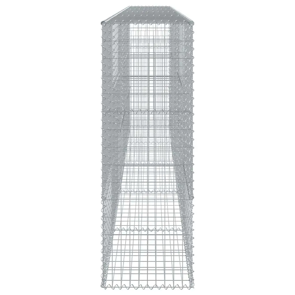 Gabion Basket Galvanised Iron Wire 500x50x150 cm Silver Outdoor Garden Landscaping