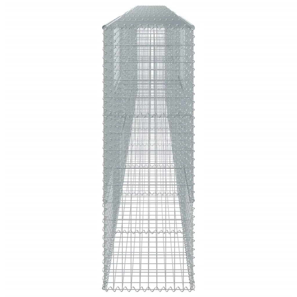 Gabion Basket 900x50x150cm Silver Galvanised Iron Wire Garden Structure with Cover