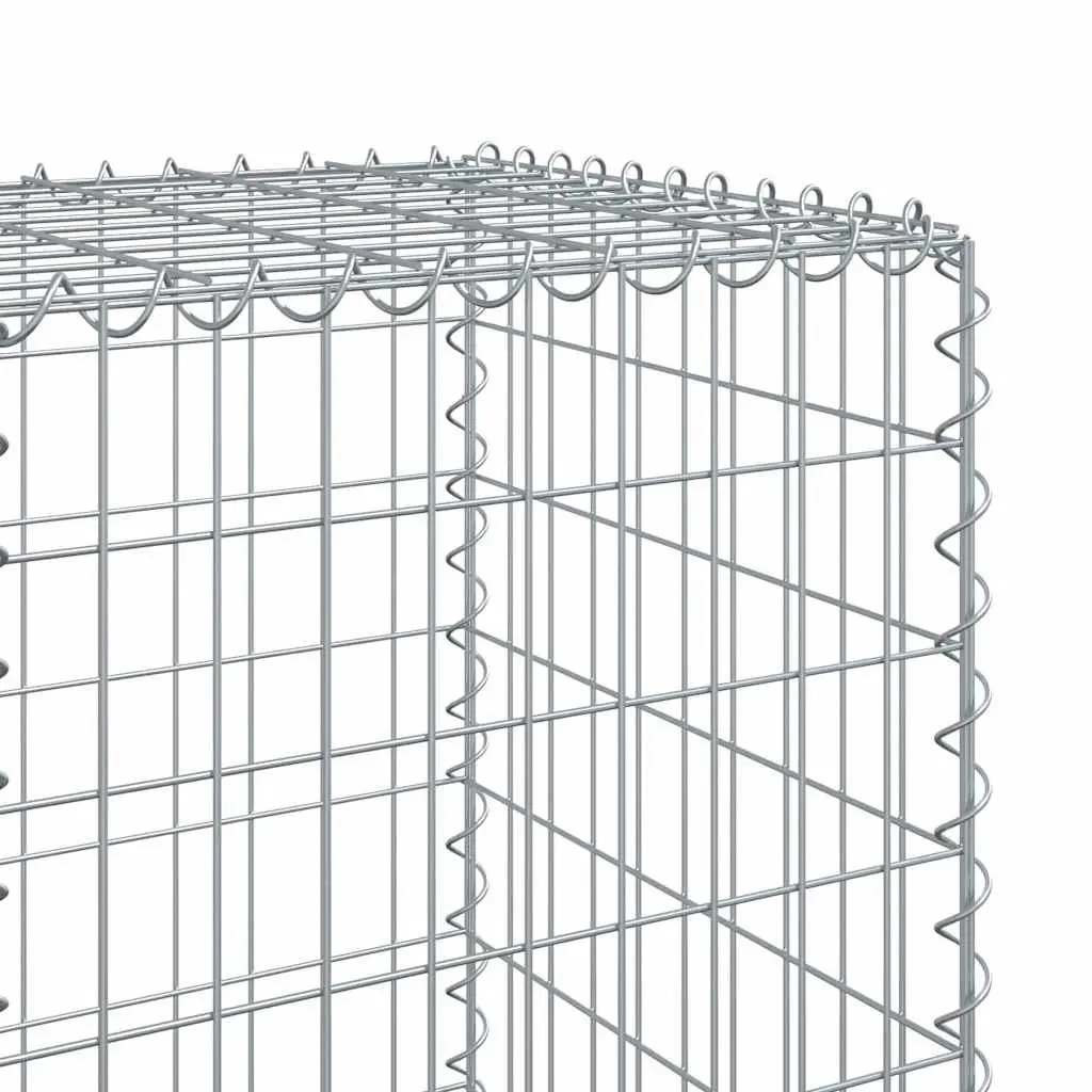 Gabion Basket Metal Wire 1000x50x150cm Silver Garden Retaining Wall Cage