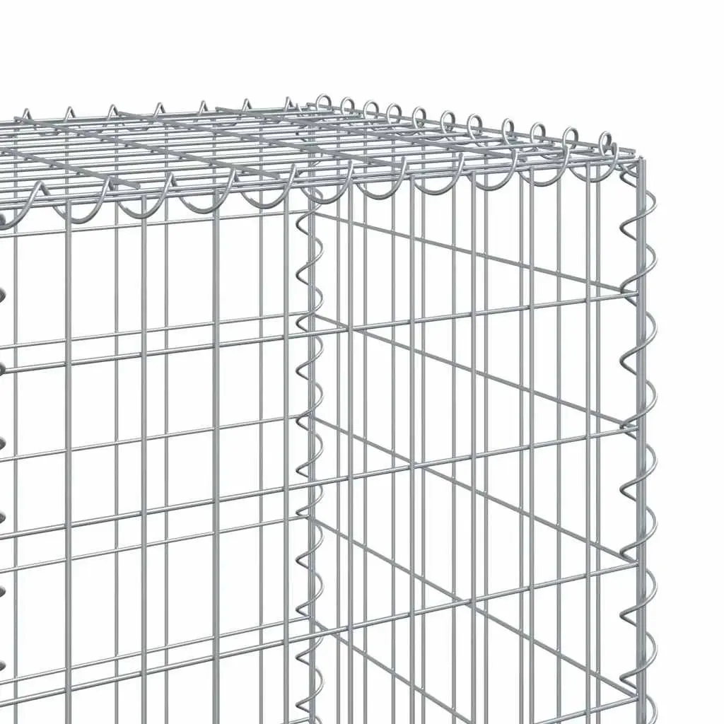 Gabion Basket Galvanised Iron Wire 1200x50x150cm Silver Outdoor Garden Retaining Wall Decor