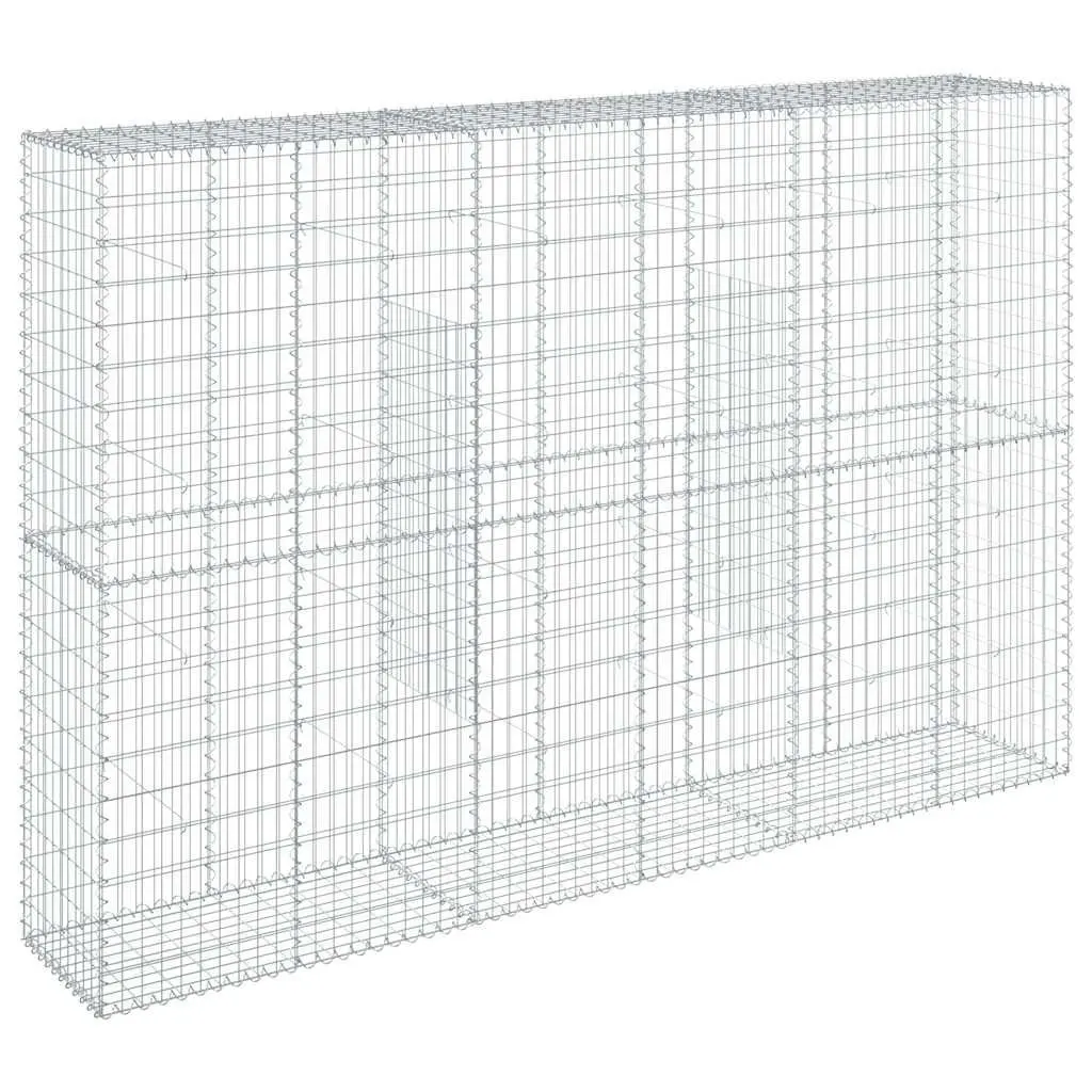 Gabion Basket Galvanised Iron 300x50x200 cm Silver Retaining Wall