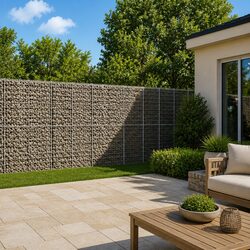 Gabion Basket with Cover 500x50x200 cm Galvanised Iron Wire Garden Retaining