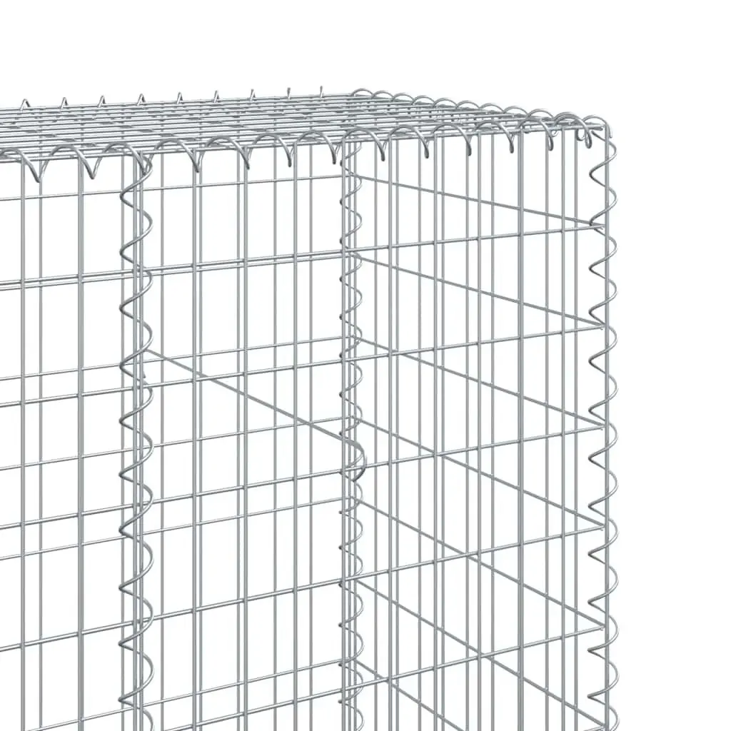 Gabion Basket Galvanised Iron Wire 900x50x200cm Silver Garden Retaining Wall