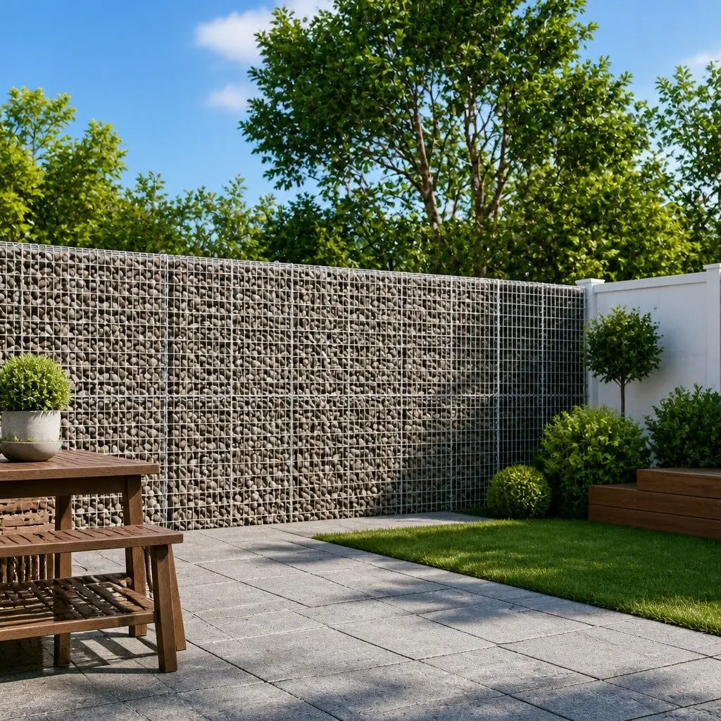 Gabion Basket Galvanised Iron Wire 1100x50x200 cm Silver
