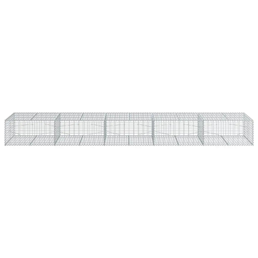 Gabion Basket Galvanised Iron 500x100x50 cm Silver Garden Retaining Wall