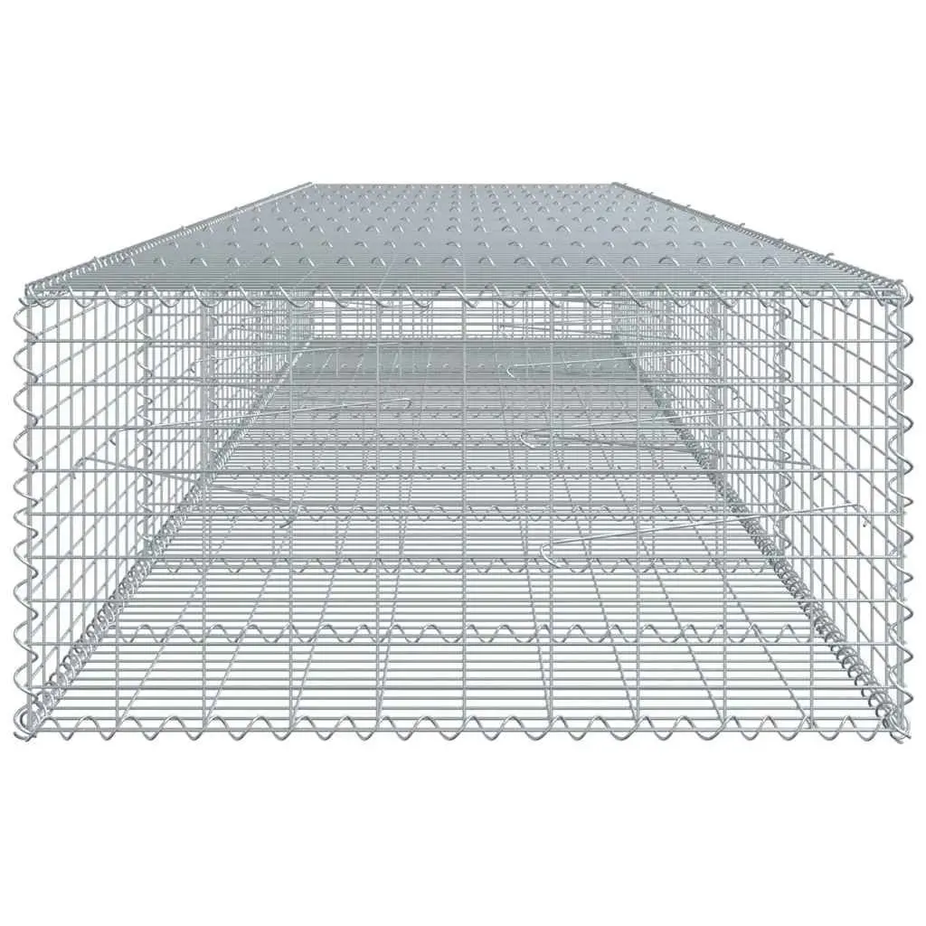 Gabion Basket Galvanised Iron 500x100x50 cm Silver Garden Retaining Wall