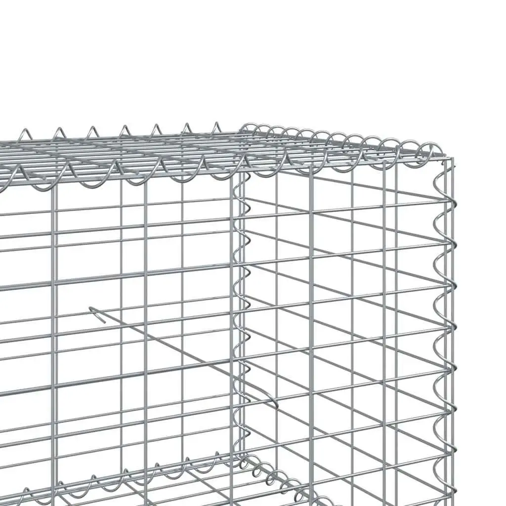Gabion Basket Galvanised Iron 500x100x50 cm Silver Garden Retaining Wall