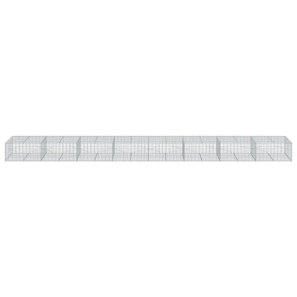 Gabion Basket Galvanised Iron Wire 800x100x50 cm Silver Garden Retaining Wall