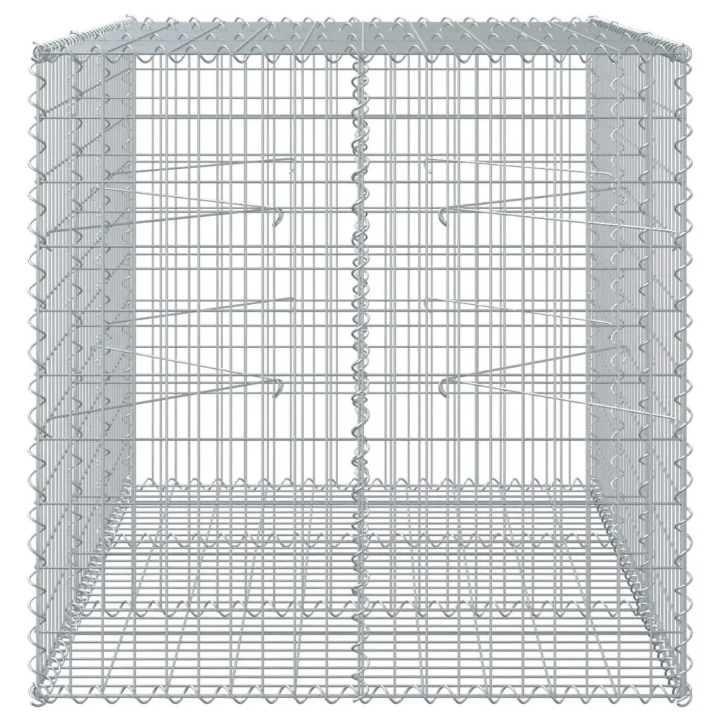Gabion Basket Galvanised Iron Wire 150x100x100 cm Silver Outdoor Garden Retaining Wall Decor