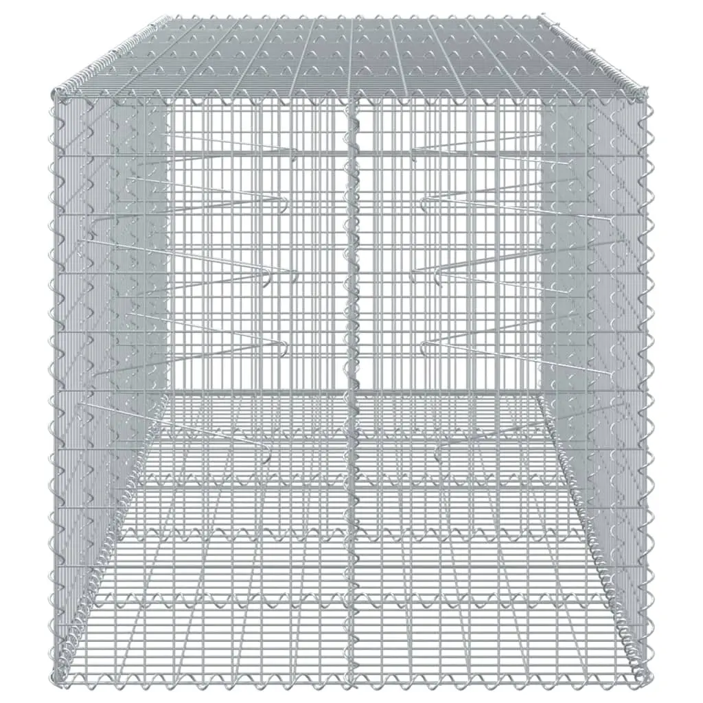 Gabion Basket Galvanised Iron Wire 250x100x100 cm Silver Garden Retaining