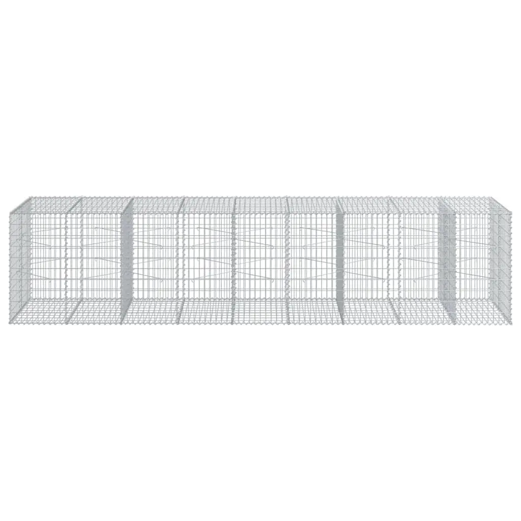 Gabion Basket Galvanised Iron Wire 450x100x100 cm Silver