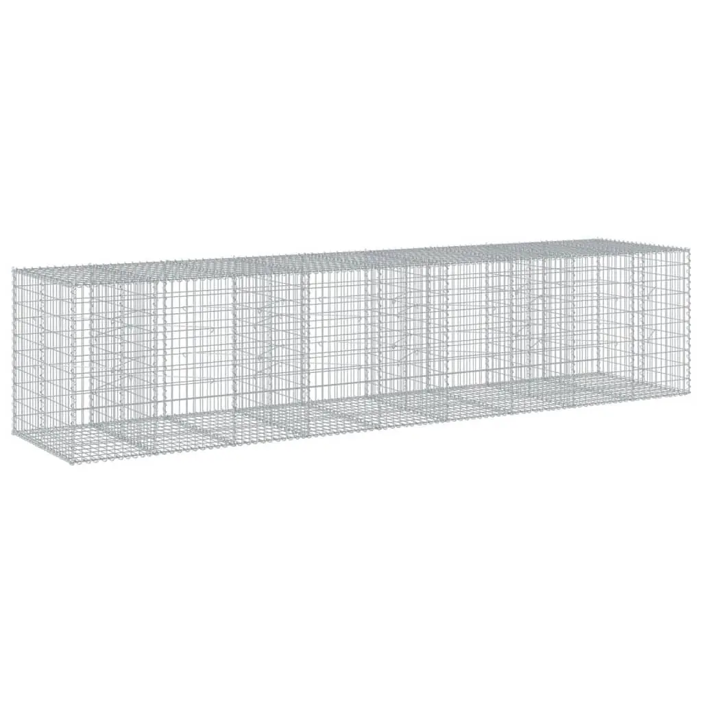 Gabion Basket Galvanised Iron Wire 450x100x100 cm Silver