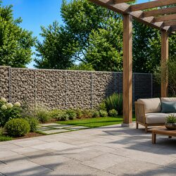Practical Gabion Basket with Cover for Home Use 650x100x100 cm