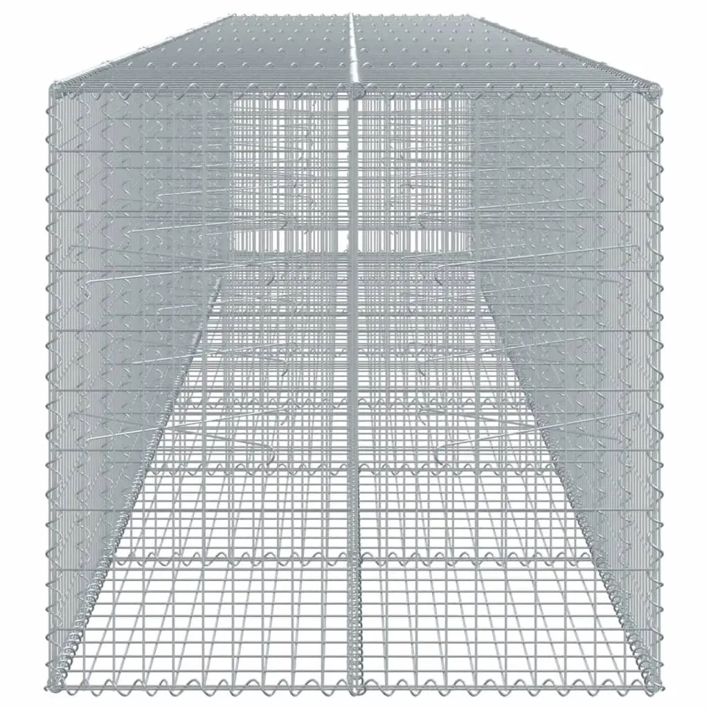 Gabion Basket Galvanised Iron Wire 700x100x100 cm Silver with Cover
