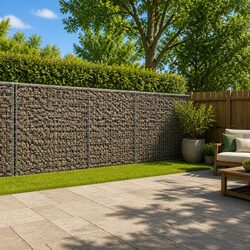 Gabion Basket with Cover 750x100x100 cm Galvanised Iron Wire Garden Retaining