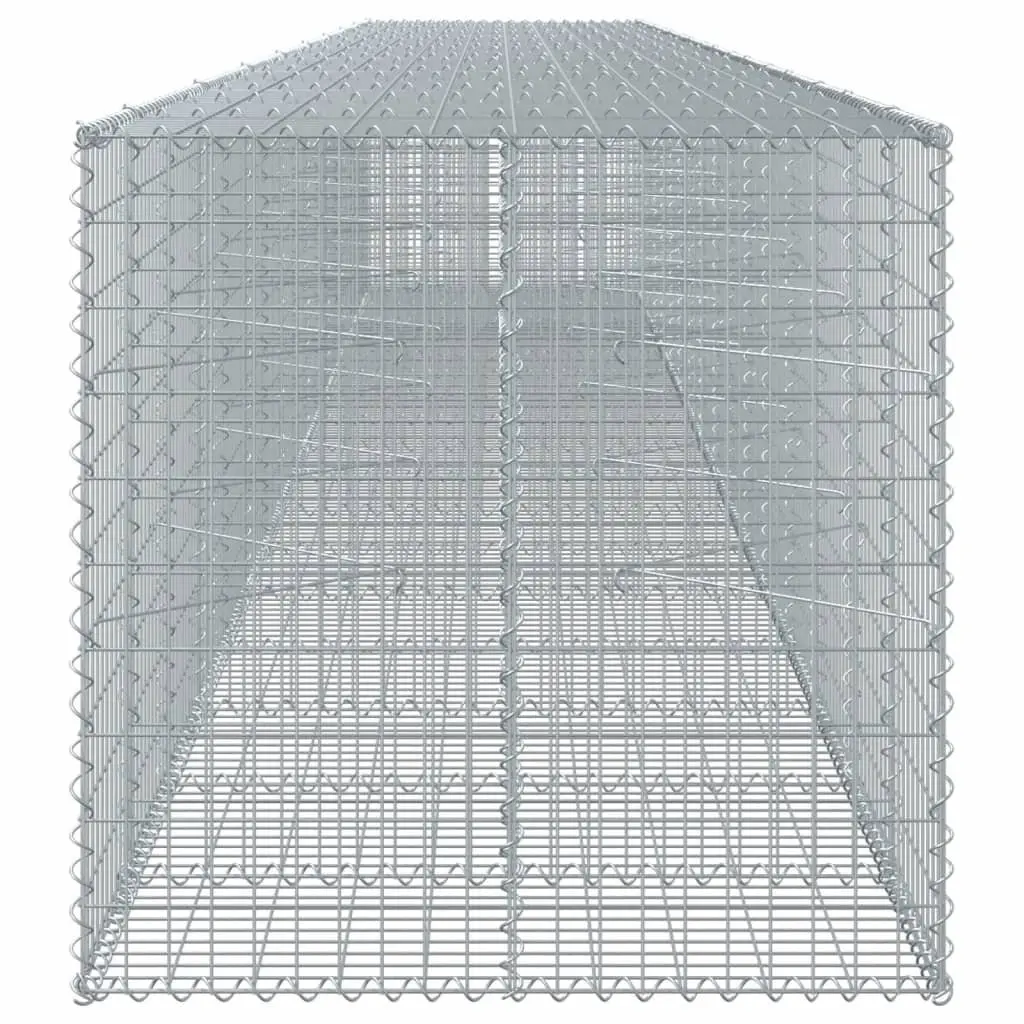 Gabion Basket 950x100x100cm Silver Galvanised Iron Wire Outdoor Garden Retaining with Cover