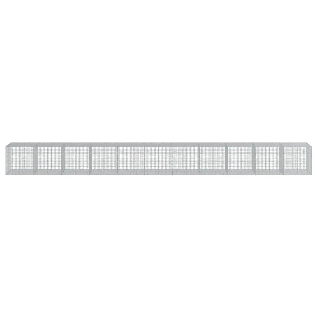 Gabion Basket Galvanised Iron Wire 1100x100x100 cm Silver