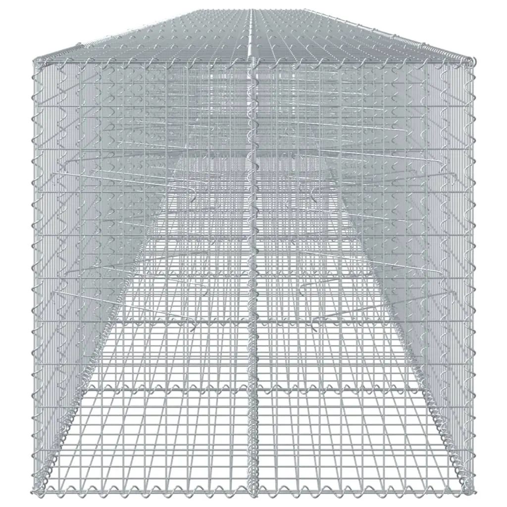 Gabion Basket Silver Galvanised Iron Wire 1200x100x100 cm Garden Landscaping