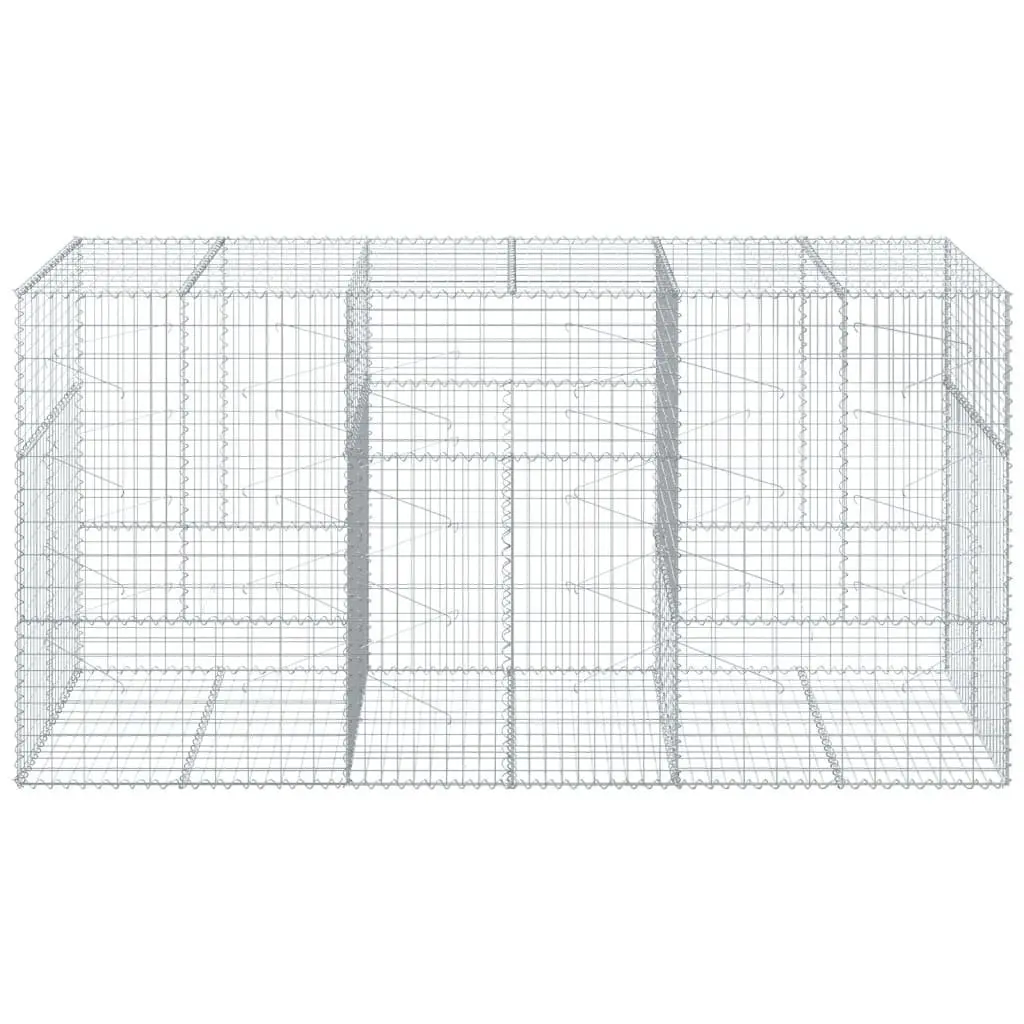 Gabion Basket Galvanised Iron Wire 300x100x150 cm Silver Outdoor Garden