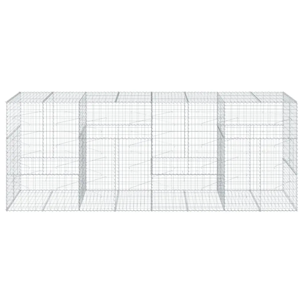 Gabion Basket Galvanised Iron Wire 400x100x150cm Silver Outdoor Garden Retaining Wall