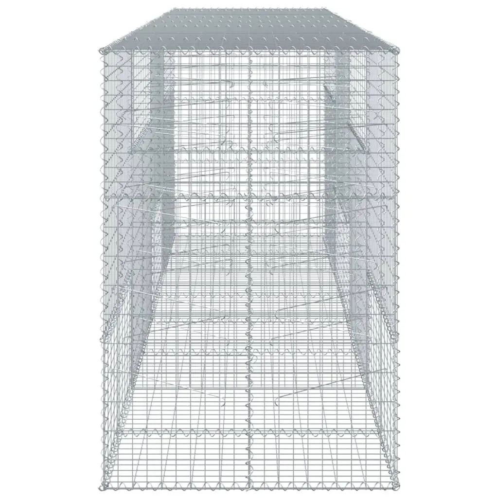 Gabion Basket Galvanised Iron Wire 400x100x150cm Silver Outdoor Garden Retaining Wall