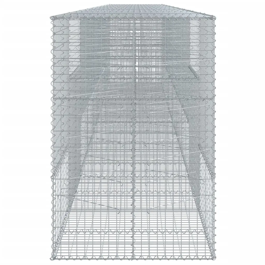Gabion Basket Galvanised Iron 900x100x150 cm Silver Garden Landscaping Cage