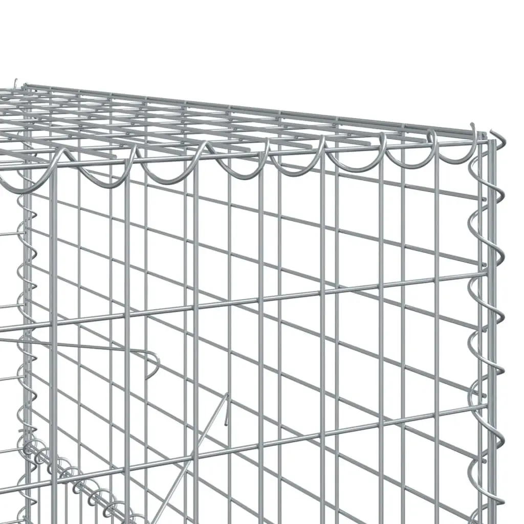 Gabion Basket Galvanised Iron 900x100x150 cm Silver Garden Landscaping Cage