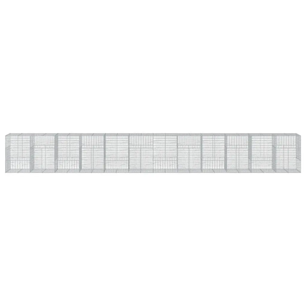Gabion Basket Galvanised Iron 1200x100x150 cm with Cover