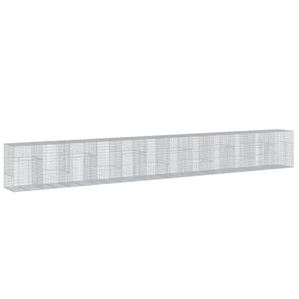 Gabion Basket Galvanised Iron 1200x100x150 cm with Cover